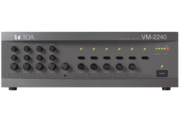 Tăng âm liền Mixer 5 vùng loa TOA VM-2120 ER