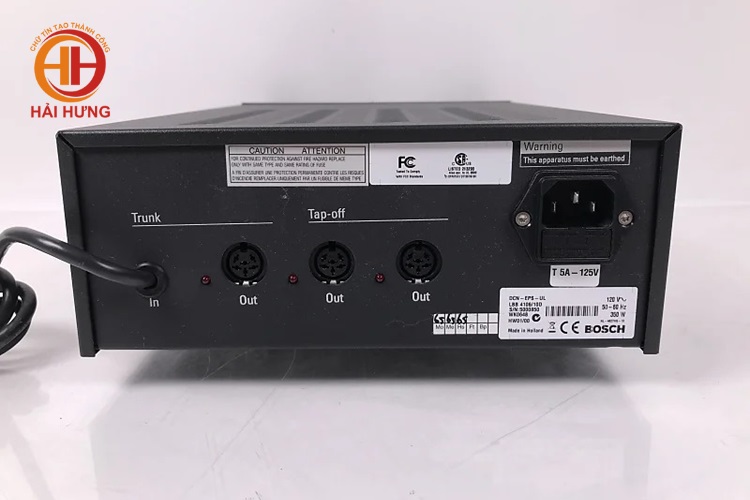 Mặt sau của bộ cấp nguồn mở rộng Bosch DCN-EPS