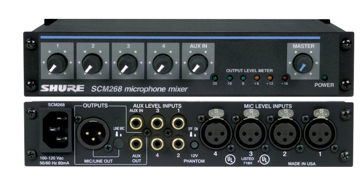 Mixer Bộ trộn âm thanh Shure SCM268​