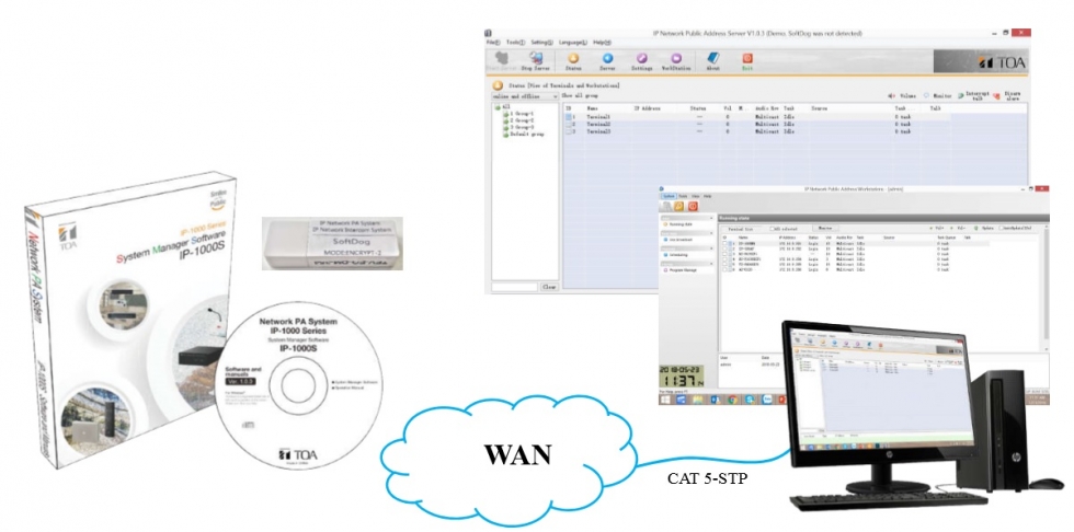 Phần mềm cài đặt hệ thống NETWORK PA IP-1000S