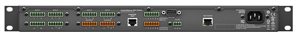 Mặt sau của Bộ xử lý tín hiệu âm thanh BOSE CONTROLSPACE ESP-1240A