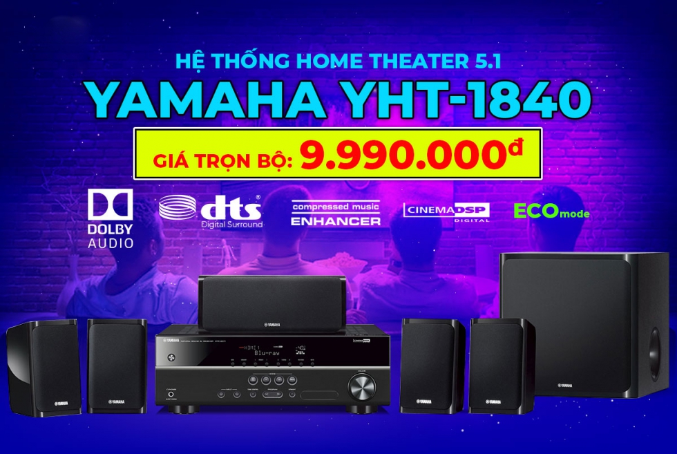 Dàn âm thanh gia đình dưới 10 triệu Yamaha YHT-1840 - 9.990.000đ