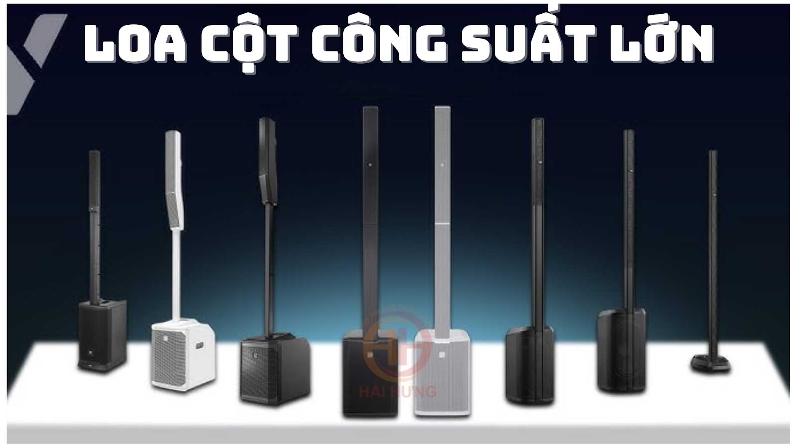 Loa cột công suất lớn hay còn gọi là loa Column Array công suất lớn