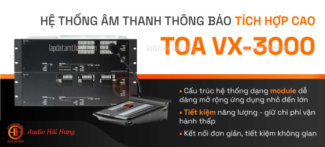 Hệ thống âm thanh thông báo TOA VX-3000