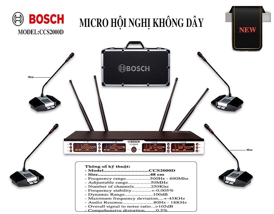 Micro hội nghị Bosch với chất lượng âm thanh cao