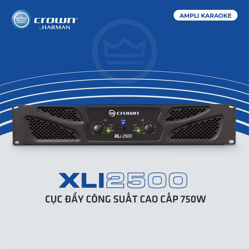 Hải Hưng Audio tự hào là đơn vị cung cấp sản phẩm cục đẩy Crown XLi 2500 chính hãng