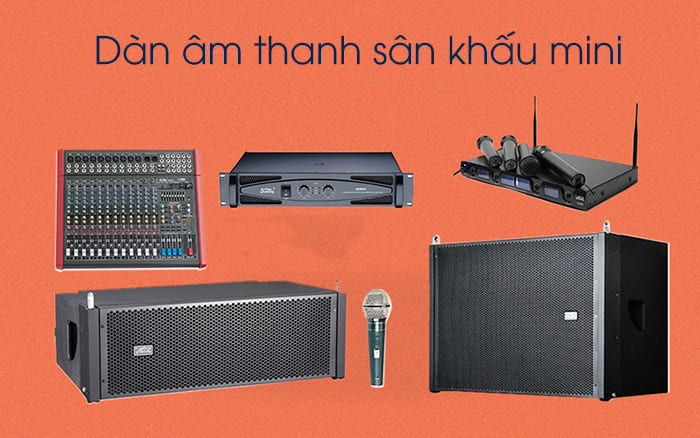 Mô phòng thiết bị của dàn âm thanh sân khấu Mini