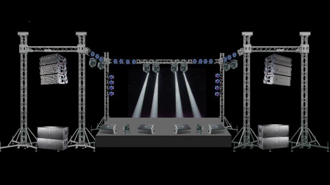 Mô phòng Setup hệ thống âm thanh ánh sáng sân khấu