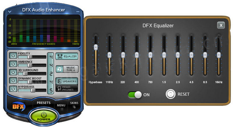 DFX Audio Enhancer - Phần mềm đa tính năng