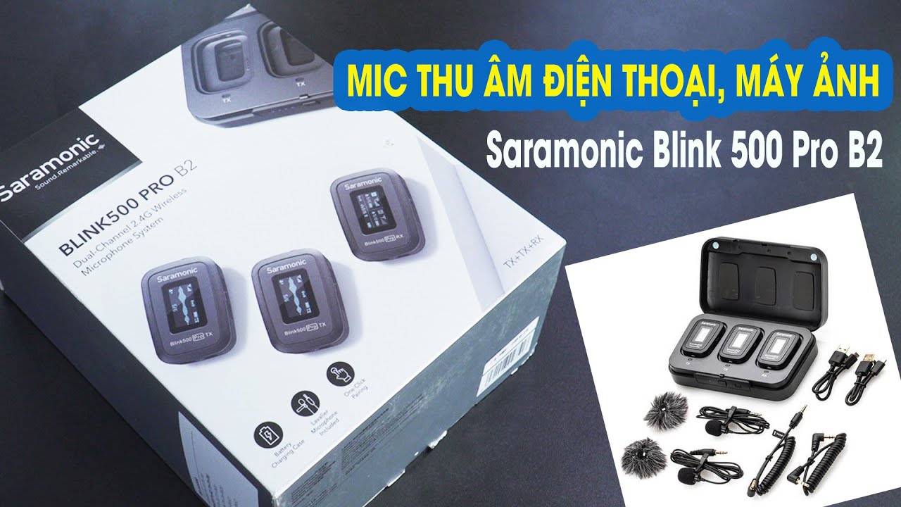 Micro thu âm Saramonic có thể sử dụng cho điện máy, máy ảnh