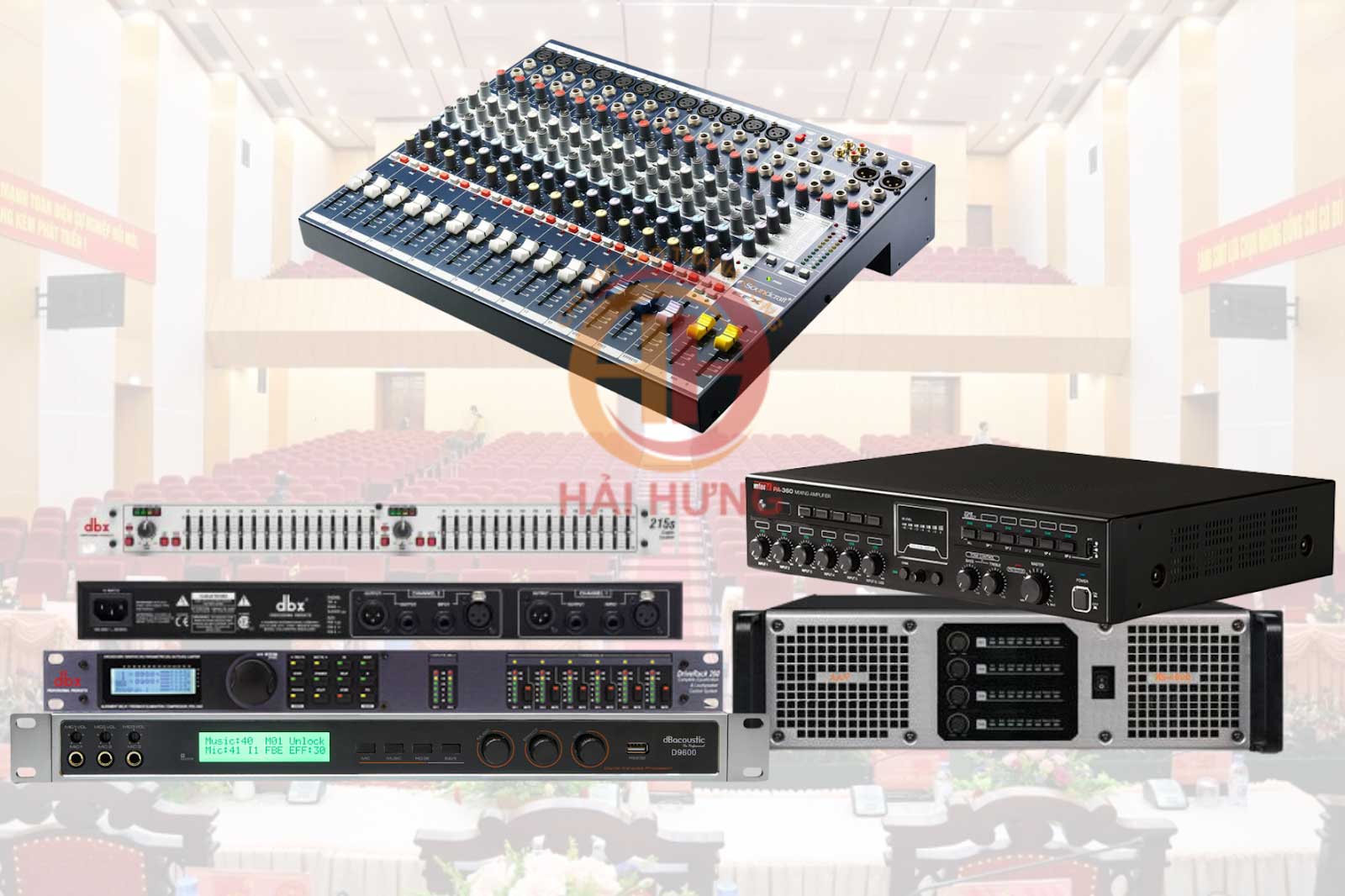 Tổng hợp các thiết bị xử lý âm thanh hội trường