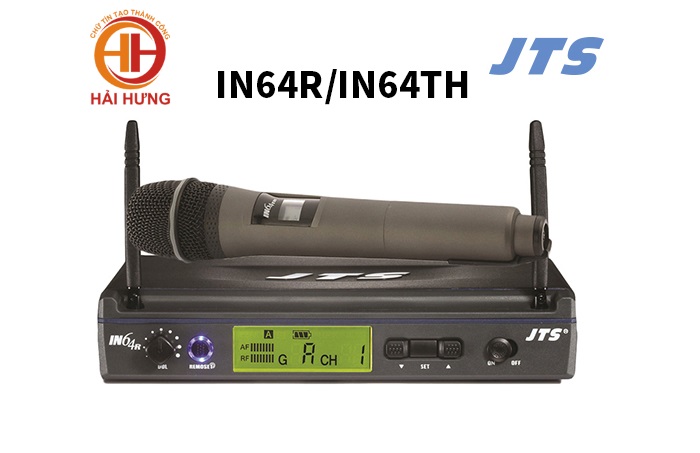 Bộ thu không dây tần số UHF 64 kênh/ 1 micro cầm tay JTS IN64/IN64TH