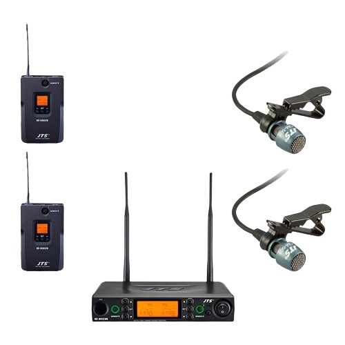Bộ thu tần số UHF/ 2 micro cài ve JTS RU-8012DB/RU-850LTB+CM-501