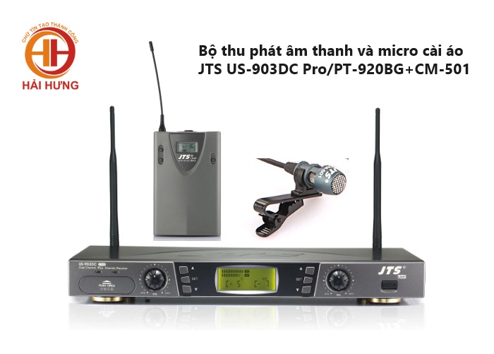 Bộ thu phát và micro không dây JTS US-903DC Pro/PT-920BG+CM-501