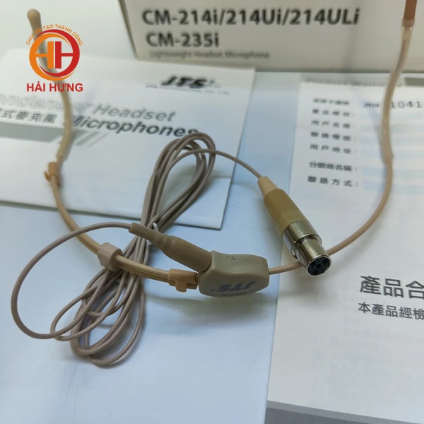 CM-214ULi cùng cáp tiêu chuẩn mini XLR 4 chân