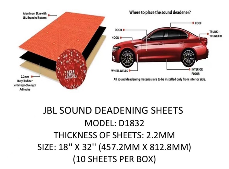 Tấm cách âm ô tô JBL SOUND D1832