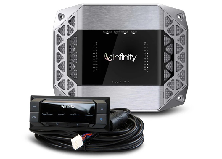 Ampli đi kèm bảng điều khiển và cầu chì dự phòng