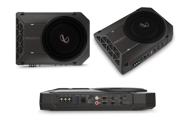 Loa siêu trầm có bộ khuếch đại Class D và bộ điều khiển từ xa