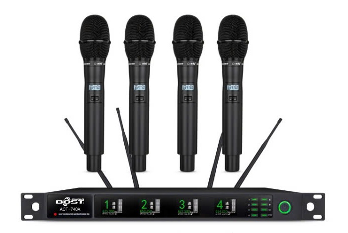 Bộ micro không dây ACT-740A Bost Audio, bộ 4 mic cầm tay