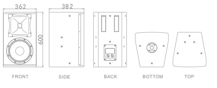 Cấu hình của loa 2 đường tiếng Bost Audio DK-12