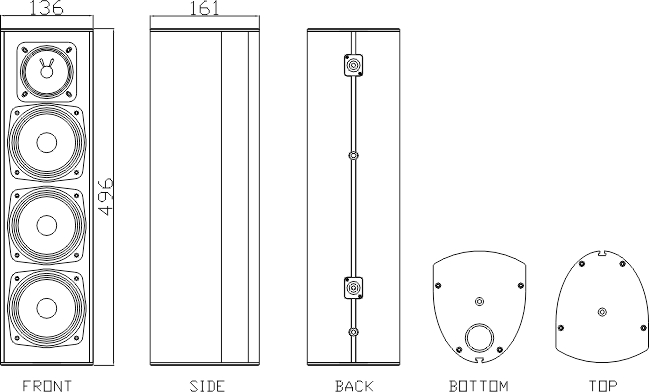 Sơ đồ cấu trúc sản phẩm loa Bost Audio MR341