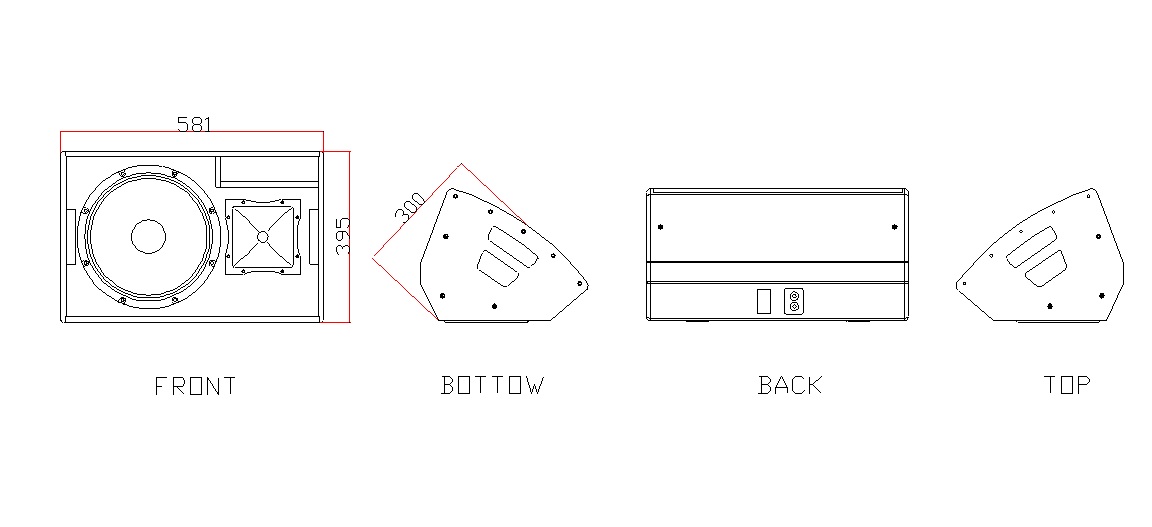 Thiết kế của loa kiểm âm 2 đường tiếng Bost Audio FT-12