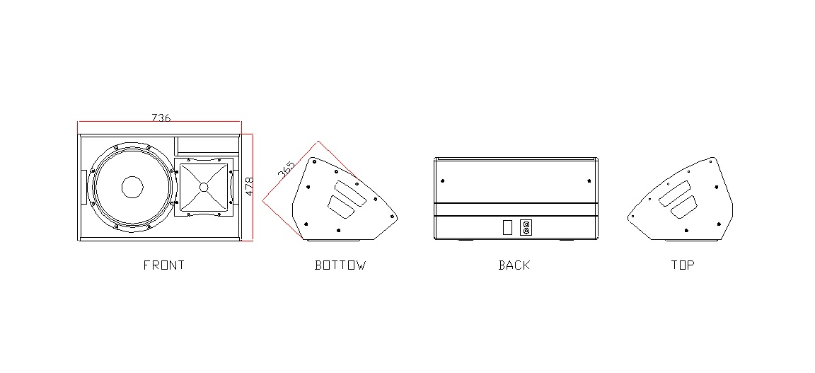 Cấu trúc của loa kiểm âm 2-way Bost Audio FT-15