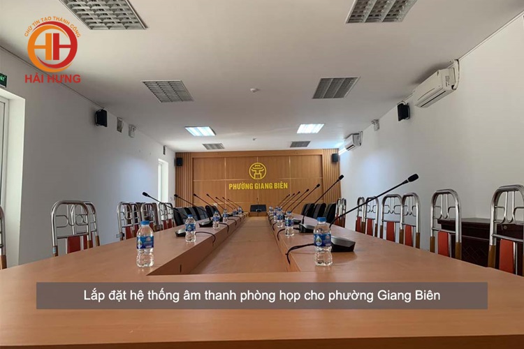Hệ thống âm thanh phòng họp tại phường Giang Biên – Hà Nội