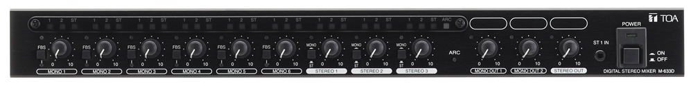 Bộ trộn kỹ thuật số stereo Toa M-633D 